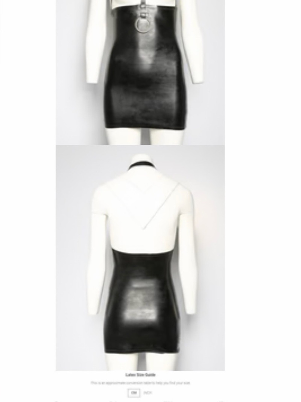 Honour Female Devotion Open Bust Exposure Latex Dress in Black size large - Picture 3 of 6